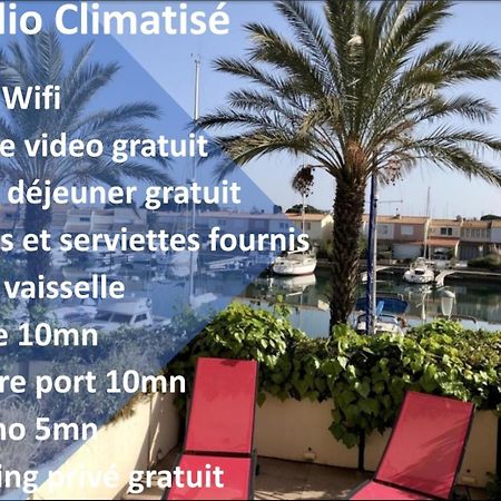Cap Capistol Studio Avec Terrasse, Vue Port Agde Exteriér fotografie